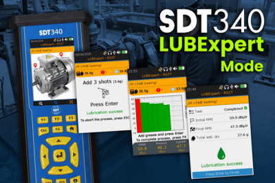 Мониторинг оценивает, Смазка оптимизирует: Запуск режима SDT340 LUBExpert